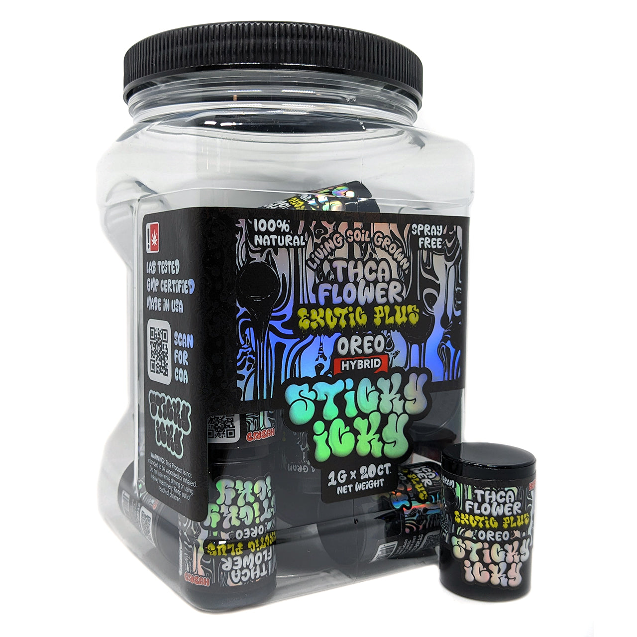Sticky Icky - THCA Flower 1g - Jar of 20 Sticky Icky - THCA Flower 1g - Jar of 20